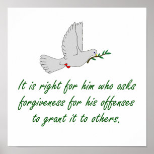 Het is goed voor hem dat vergiffenis vraagt - verg poster