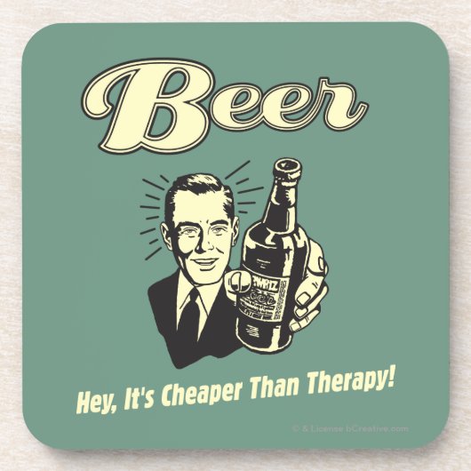 Het is goedkoper dan therapie bier onderzetter (Voorkant)