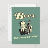 Het is goedkoper dan therapie briefkaart (Voorkant / Achterkant)