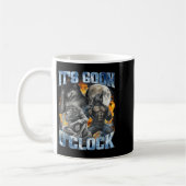 Het is Goon Oclock Cool Grappige Alpha Wolf Weerwo Koffiemok (Links)