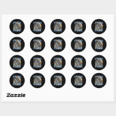 Het is Goon Oclock Cool Grappige Alpha Wolf Weerwo Ronde Sticker (Vel)