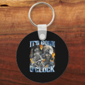 Het is Goon Oclock Cool Grappige Alpha Wolf Weerwo Sleutelhanger (Voorkant)