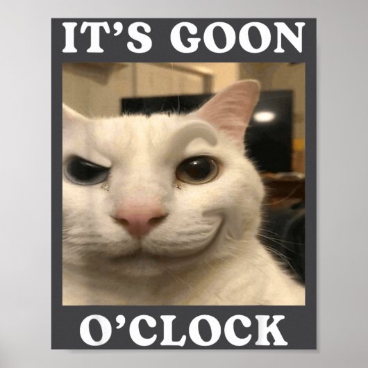 Het is Goon-uur Grappige Kat Poster (Voorkant)