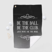 Het is grappig dat de bal de club is... golfhanddoek (Insitu)