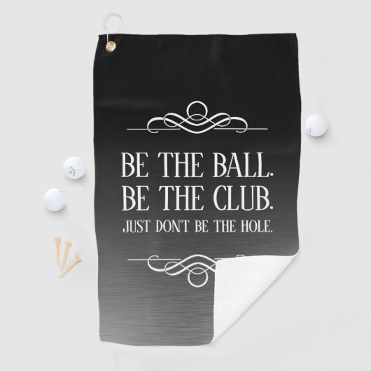 Het is grappig dat de bal de club is... golfhanddoek (Insitu)