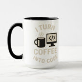 Het is grappig dat je koffie omzet in code mok (Links)