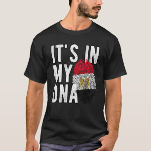 Het is grappig in mijn DNA Egyptische vlag Fingerp T-shirt