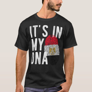 Het is grappig in mijn DNA Egyptische vlag Fingerp T-shirt