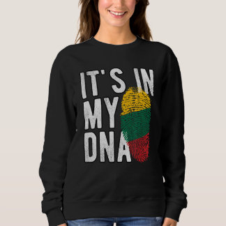 Het is grappig in mijn DNA Litouwen vlag Fingerpri Trui