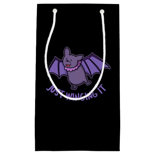 Het is grappig om te slaan op Pun Dark BG Klein Cadeauzakje (Voorkant)