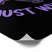 Het is grappig om te slaan op Pun Dark BG Poster (Hoek)