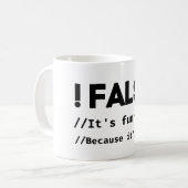 Het is grappig omdat de ware Programmering Joke Koffiemok (Voorkant links)