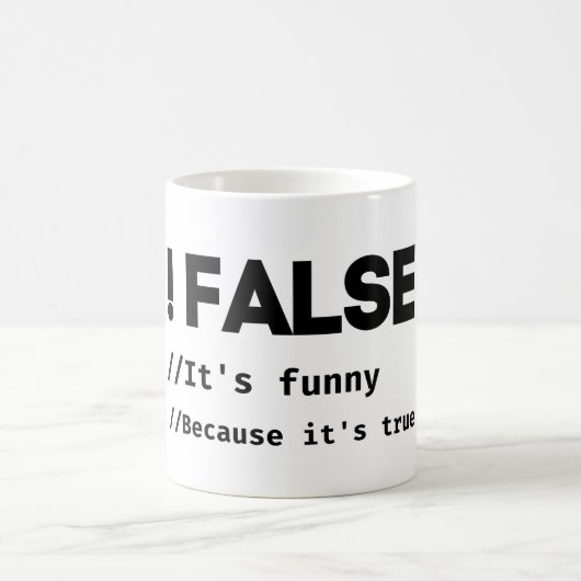 Het is grappig omdat de ware Programmering Joke Koffiemok (Center)