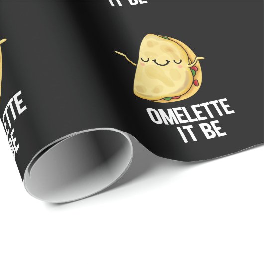 Het is grappig Omelet Pun Dark BG Cadeaupapier (Rol Hoek)