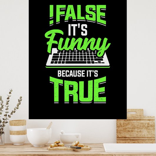 Het is grappig poster (Keuken)
