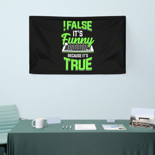 Het is grappig spandoek (Beurs)
