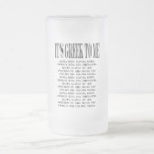 Het is Grieks voor mij kikkerglas Matglas Bierpul (Center)