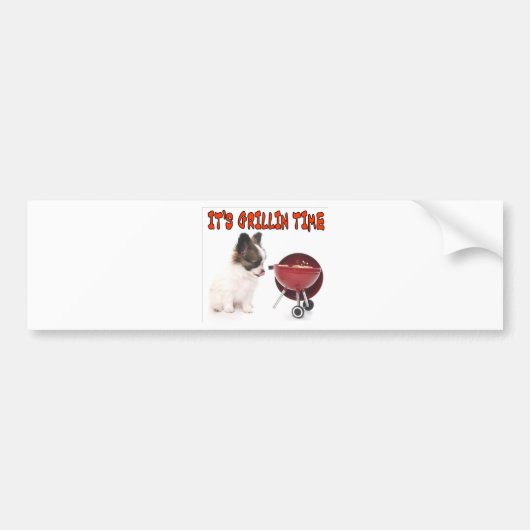 HET IS GRILLIN TIJD BUMPERSTICKER (Voorkant)