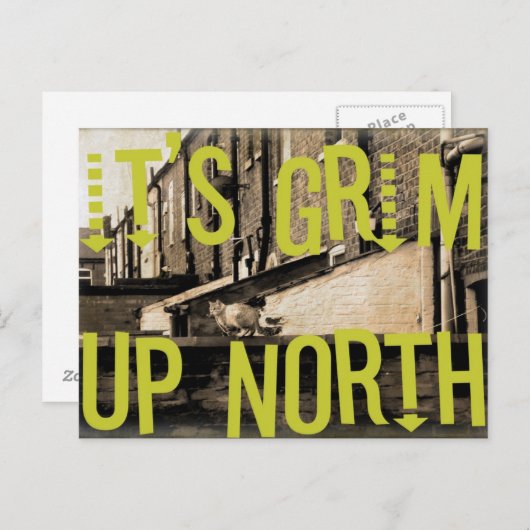 Het is Grim in het noorden Briefkaart (Voorkant / Achterkant)