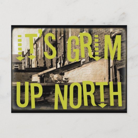 Het is Grim Up North Briefkaart (Voorkant)