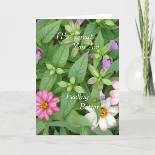 Het is Groot u zich beter voelt Kaart (Voorkant)