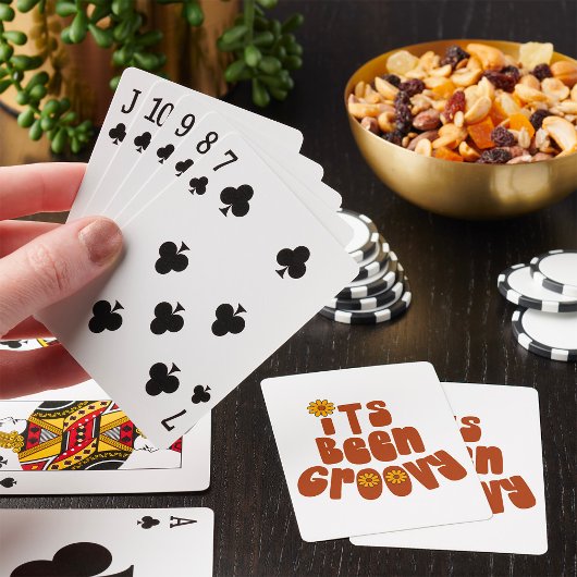 Het is groovy geweest pokerkaarten