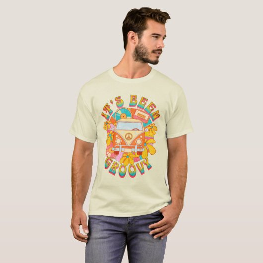 "Het is Groovy geweest" Retro T-shirt (Voorkant volledig)