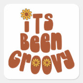 Het is groovy vierkante sticker (Voorkant)