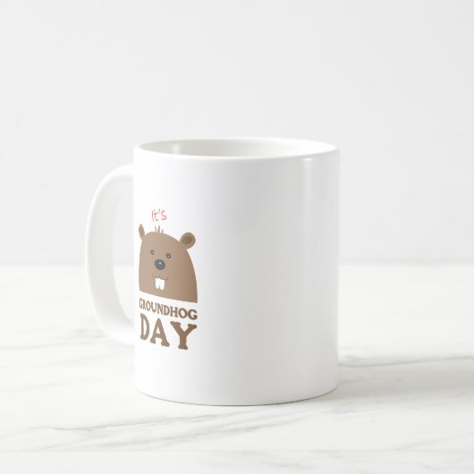 Het is Groundhog Day Koffiemok (Voorkant links)