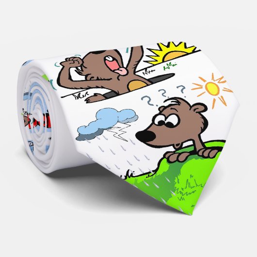 "Het is Groundhog Day!" Stropdas (Opgerold)