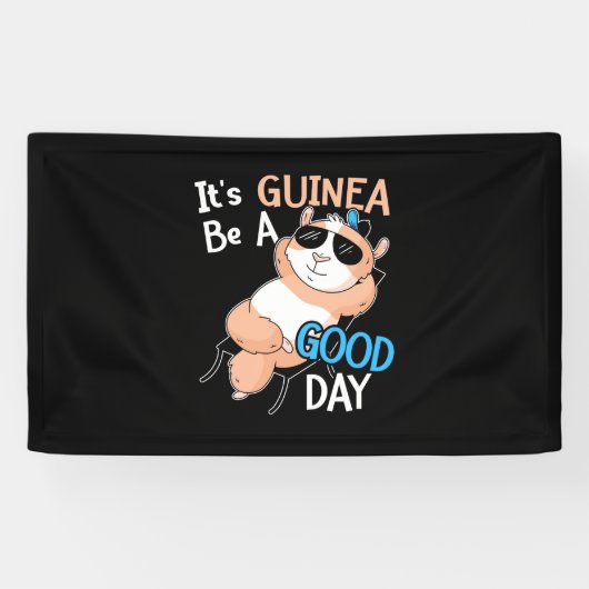 Het is Guinee Pig een goede dag Spandoek (Horizontaal)