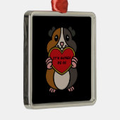 Het is Guinee Varkenshart OK | Cute Guinea Pig Metalen Ornament (Rechts)