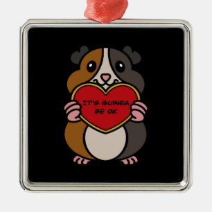 Het is Guinee Varkenshart OK   Cute Guinea Pig Metalen Ornament