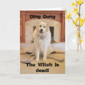 Het is Halloween! De boze heks is dood! Kaart (Gele Bloem)