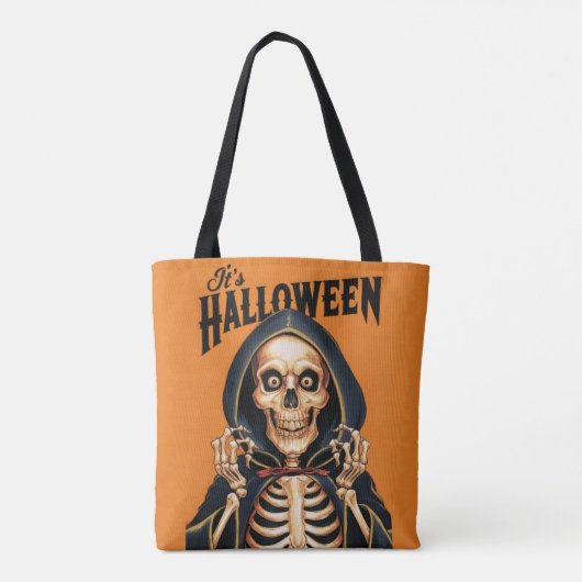 Het is Halloween Funny Skeleton Tote Bag (Achterkant)