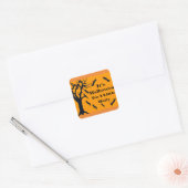 Het is Halloween, ga een beetje Batty! Vierkante Sticker (Envelop)