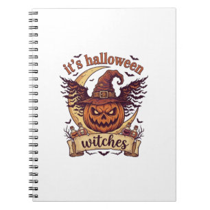 Het is Halloween Heksen Pompoen Heksenhoed Maan_1 Notitieboek