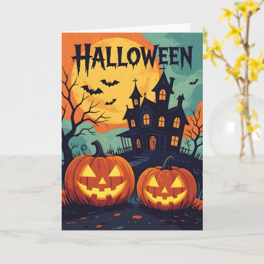 Het is Halloween! Kaart (Gele Bloem)