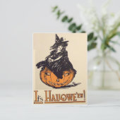 Het is Halloween! (Oude Halloweenkaart) Briefkaart (Staand voorkant)