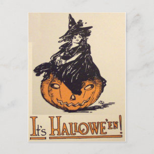 Het is Halloween! (Oude Halloweenkaart) Briefkaart