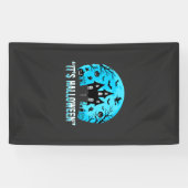 Het is Halloween Spoken Huis Vleermuis Ontwerp Spandoek (Horizontaal)
