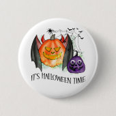 Het is Halloween-tijd Ronde Button 5,7 Cm (Voorkant)