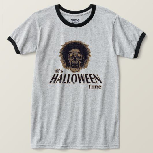 Het is Halloween Time - Verstoorde look T-shirt (Design voorkant)