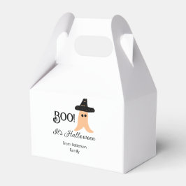 Het is Halloween van de familienaam oranje spook Bedankdoosjes