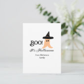 Het is Halloween van de familienaam oranje spook Briefkaart (Staand voorkant)