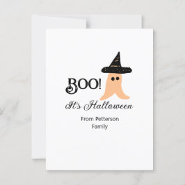 Het is Halloween van de familienaam oranje spook Briefkaart