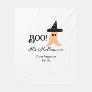 Het is Halloween van de familienaam oranje spook Fleece Deken