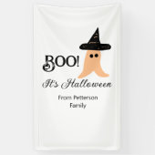 Het is Halloween van de familienaam oranje spook Spandoek (Verticaal)