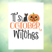 Het is Halloween-viering in oktober Raamsticker (Vel 3)