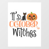 Het is Halloween-viering in oktober Raamsticker (Vel)